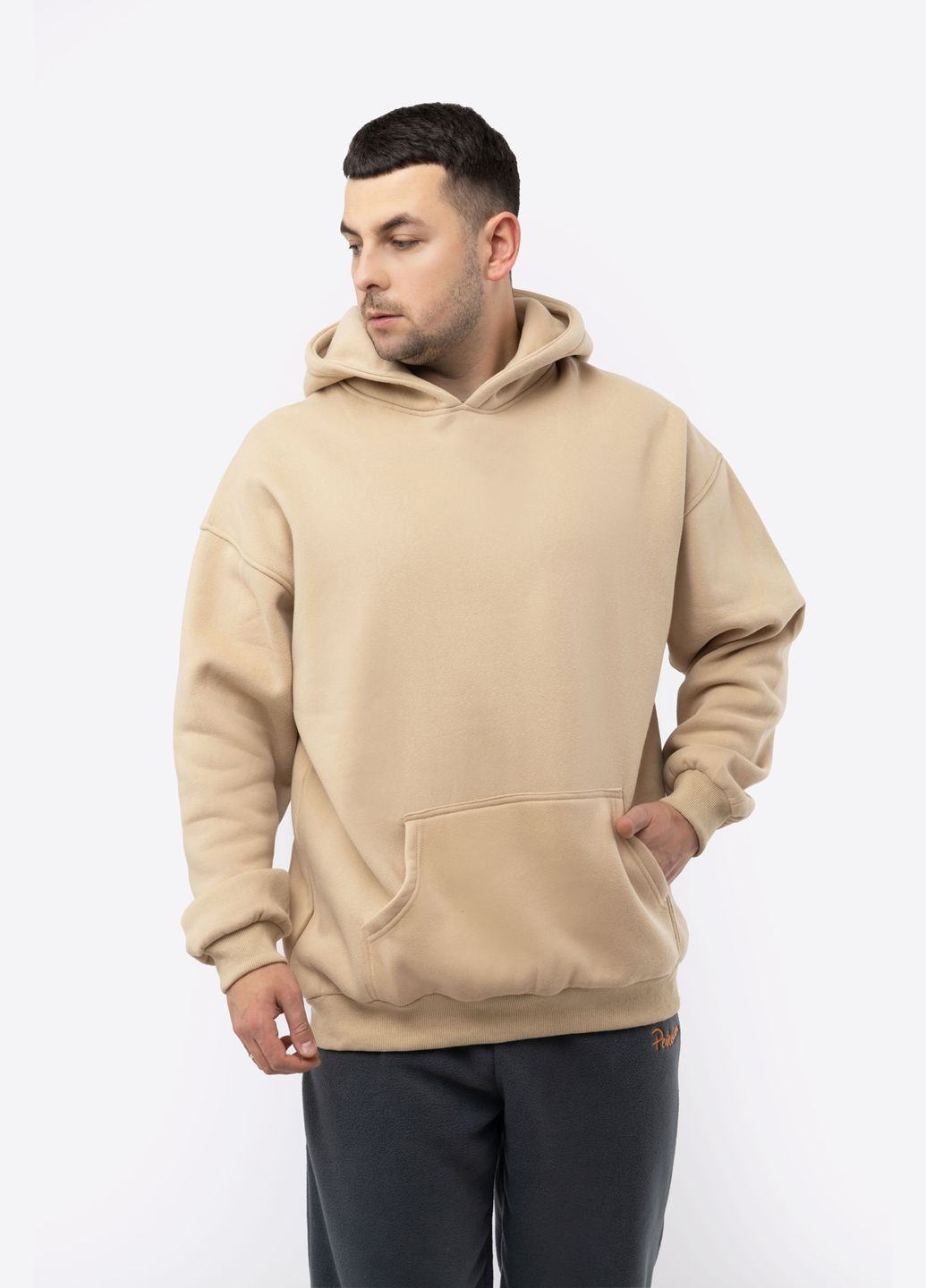 Чоловічий худі колір бежевий ЦБ-00224107 LAGODOMEE (305696654)