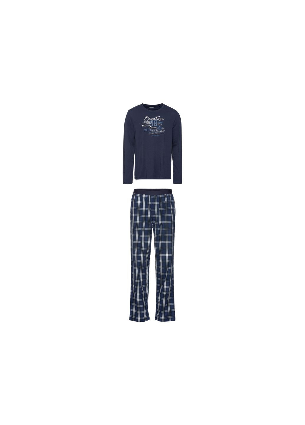 Піжама (лонгслів і штани) для чоловіка 381508 темно-синій Livergy (267959910)