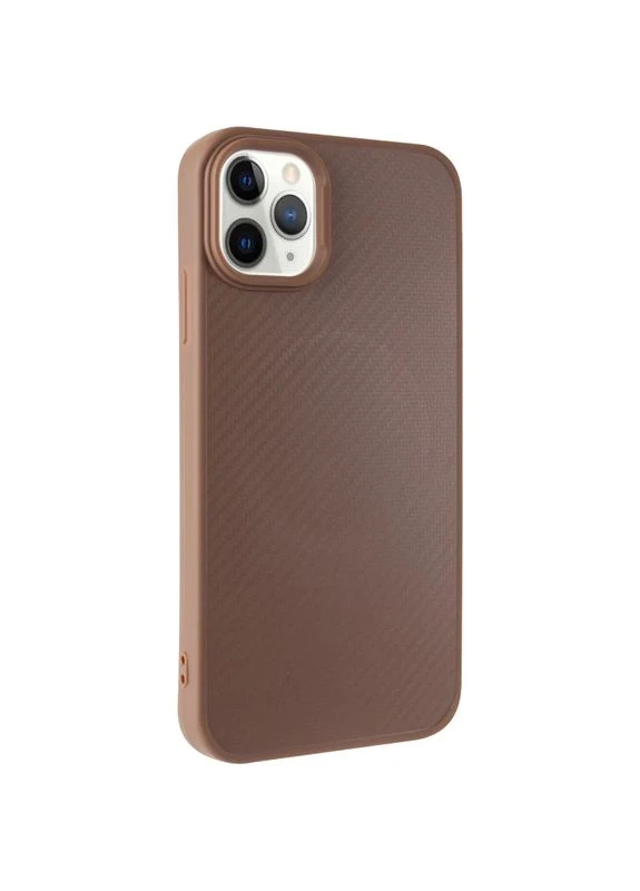 TPU чехол Carbon Protective Magsafe для Apple iPhone 12 Pro 6.1" Coffee No Brand (403022019)