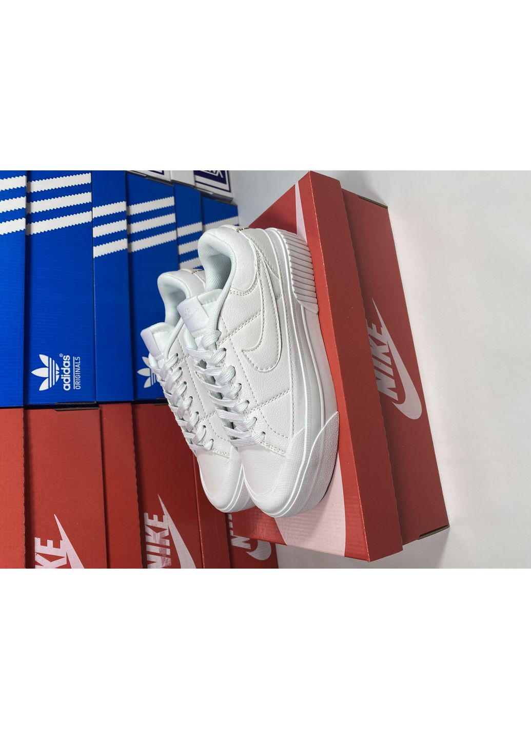 КРОСІВКИ ЖІНОЧІ NIKE COURT VISION WHITE НАЙК No Brand білі демісезони (368857755)