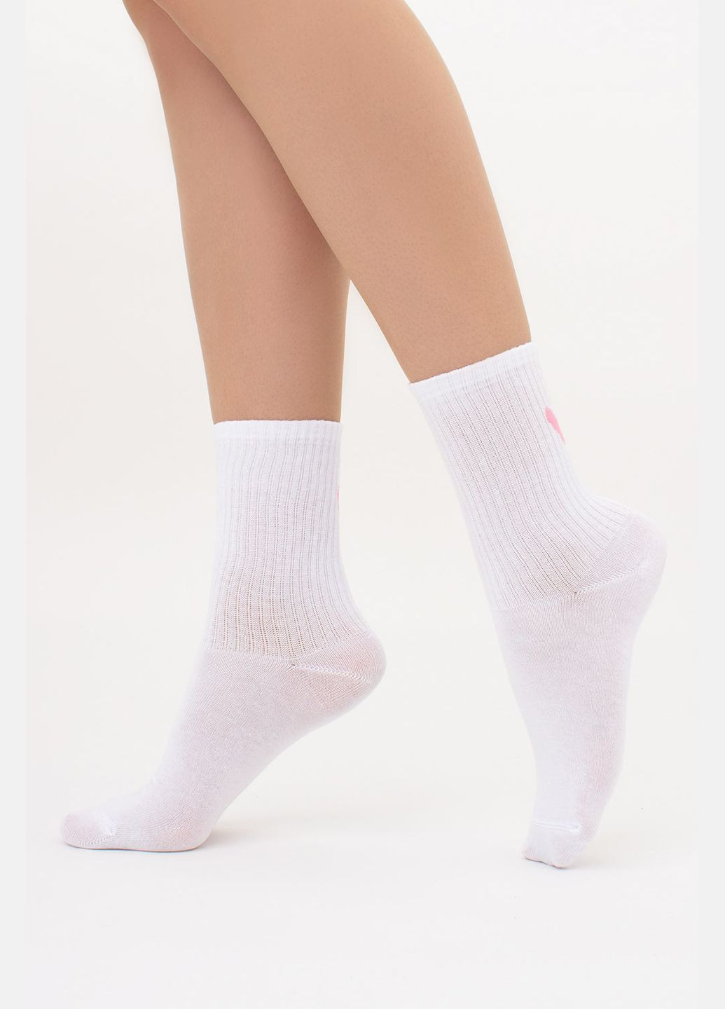 Білі жіночі шкарпетки Giulia сердечка (340947354)