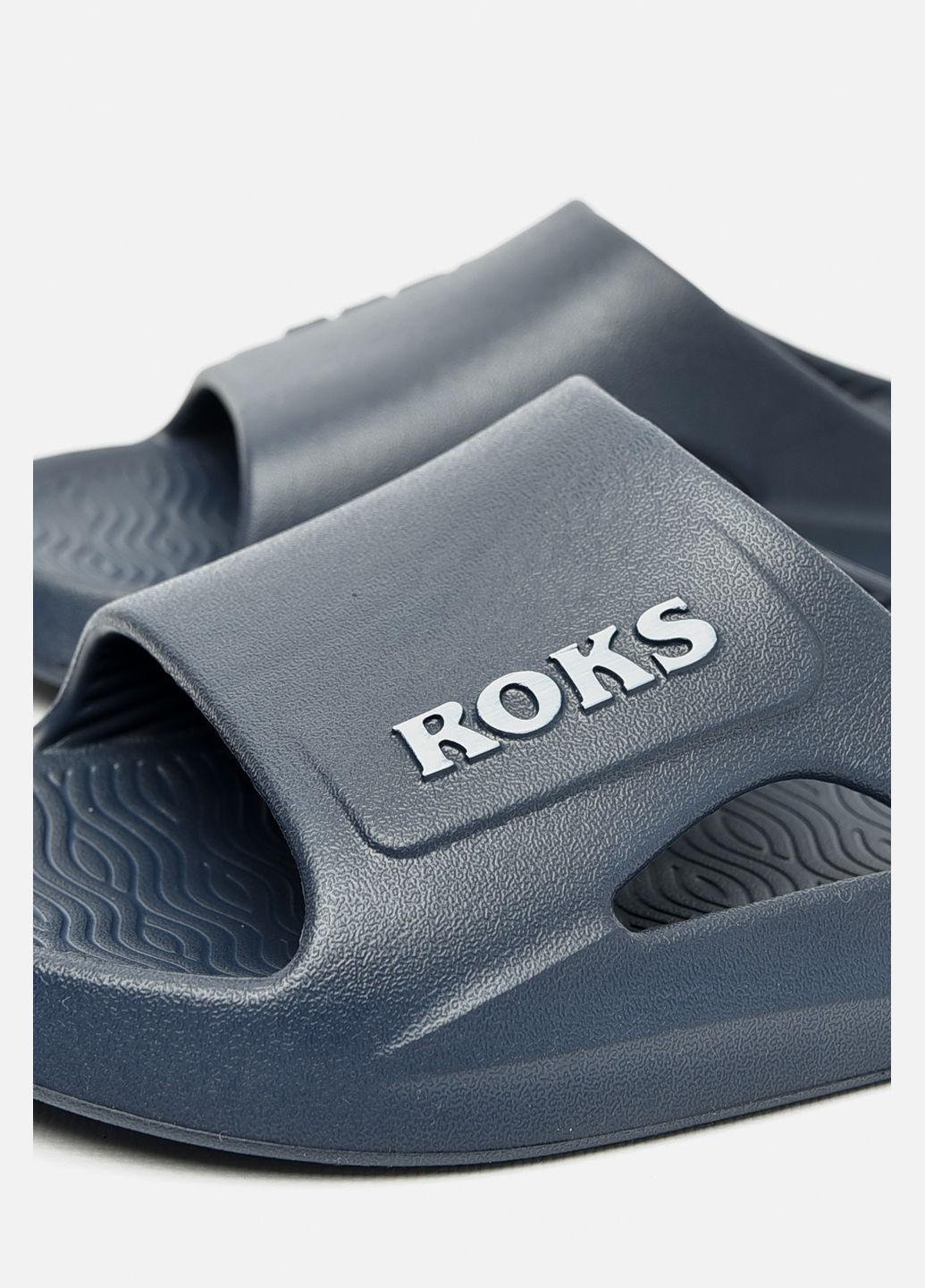 Темно-синие кэжуал шлепанцы мужские пена темно-синего цвета Let's Shop