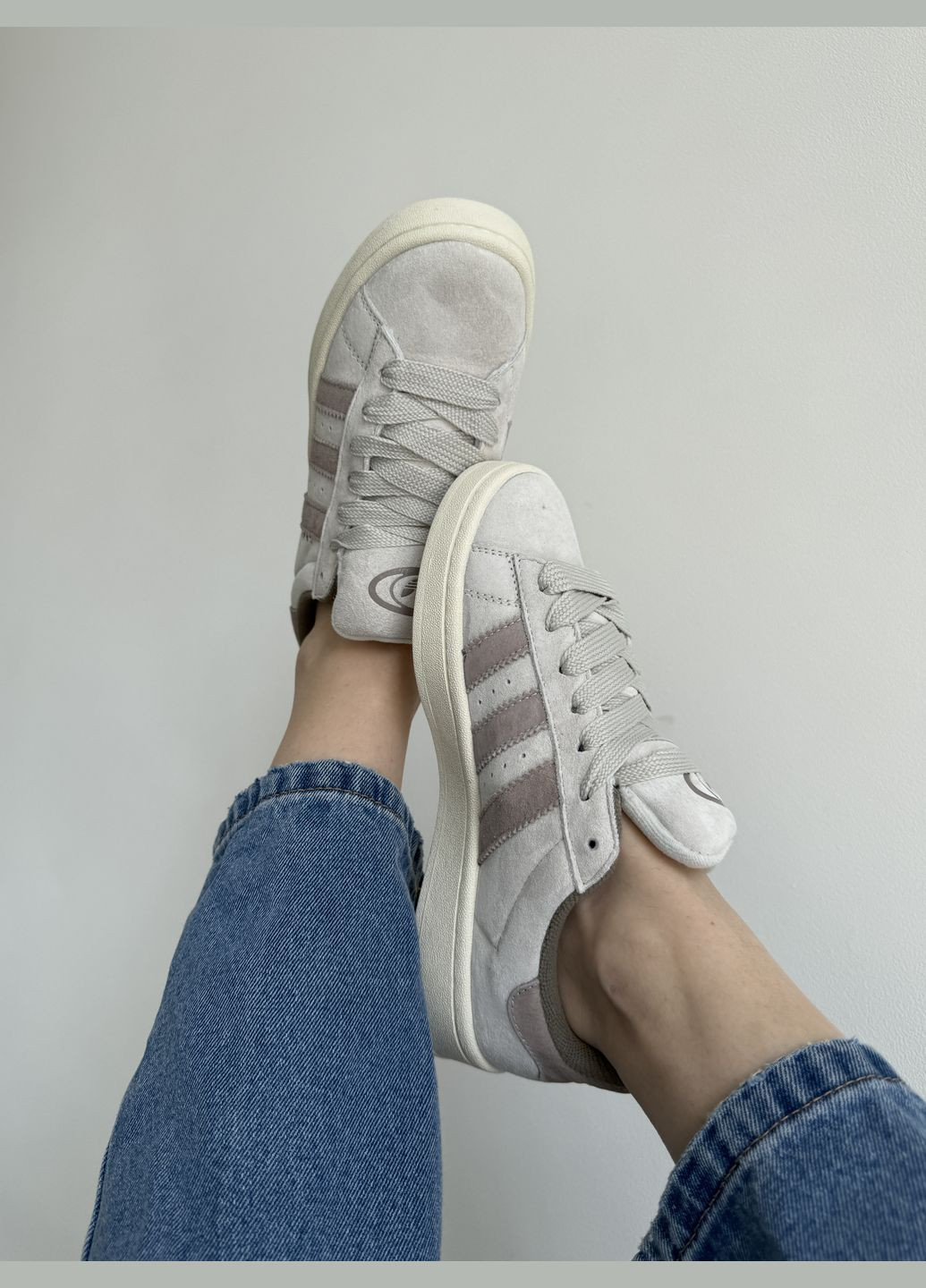 Кроссовки женские Adidas Campus 00s beige | Адидас Кампус бежевые No Brand бежевые демисезоны (316506732)