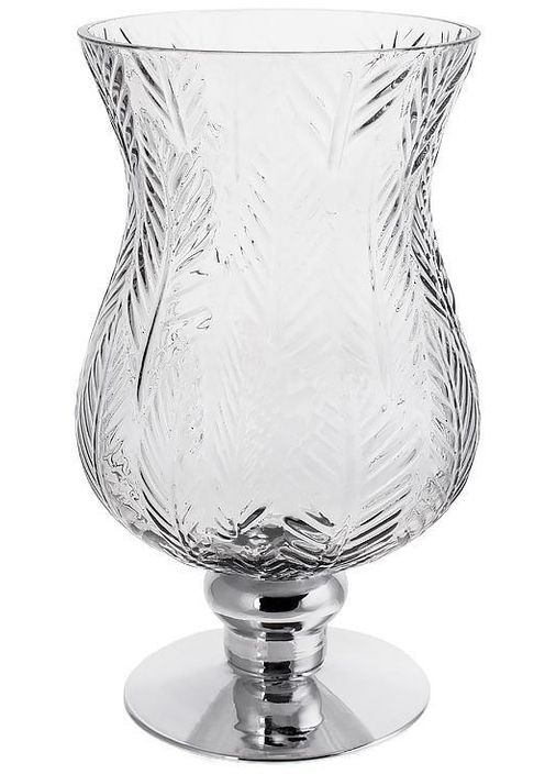 Ваза декоративна Ancient Glass Розалін 14х15х25см, сірий зі сріблом Bona (329893077)