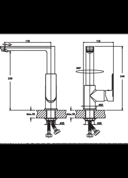 Смеситель для кухни ALEX 018 (HB3927) Haiba (369798831)