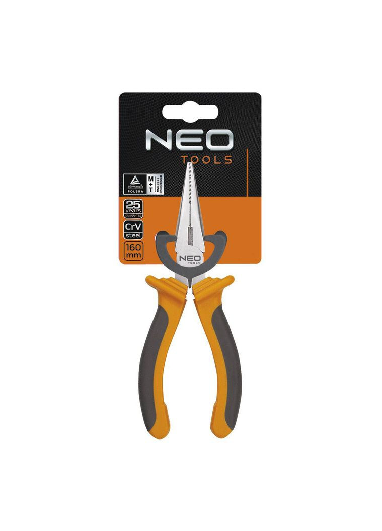 Плоскогубці (160 мм) подовжені прямі (22597) Neo Tools (306552014)
