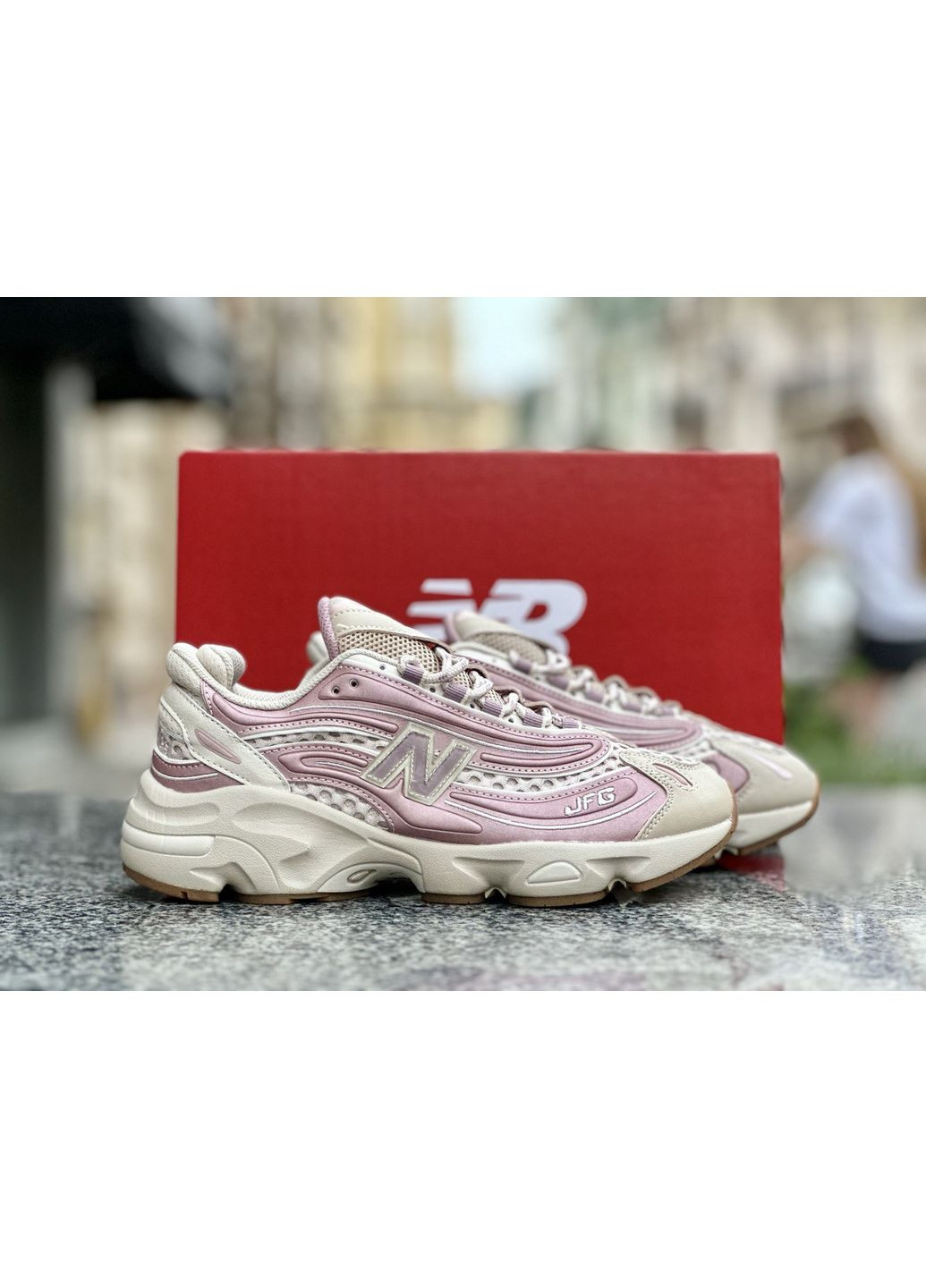 Рожеві Осінні кросівки чоловічі new balance joe freshgoods x 1000 pink mink нью беланс 1000 No Brand