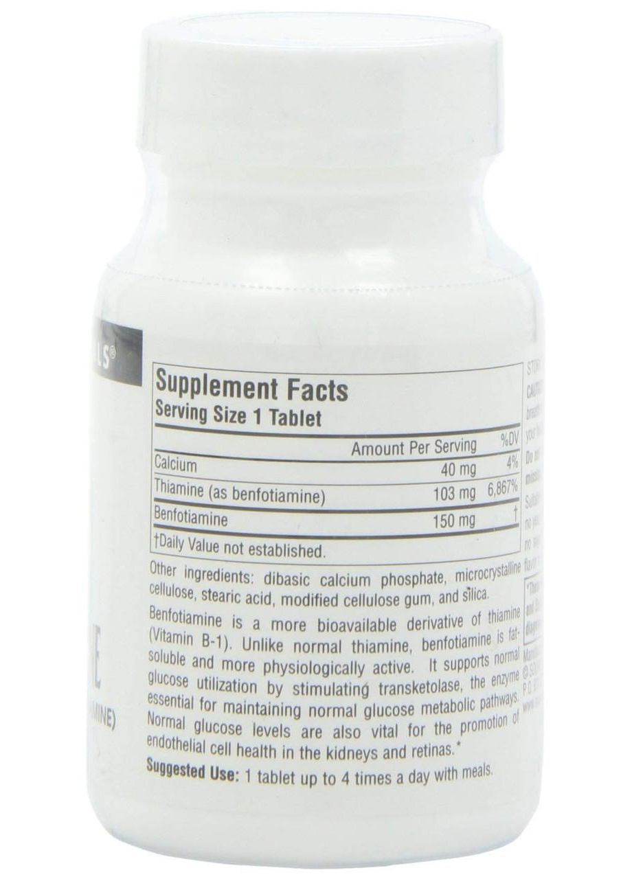 Бенфотіамін Benfotiamine 30 таб Source Naturals (357340057)