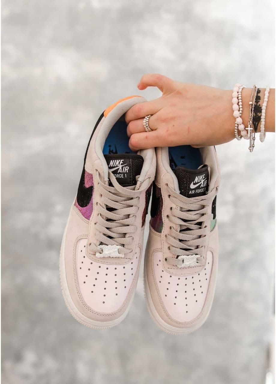 Сірі Осінні кросівки чоловічі nike air force 1 white grey 3 найк аір форс 1 преміум No Brand