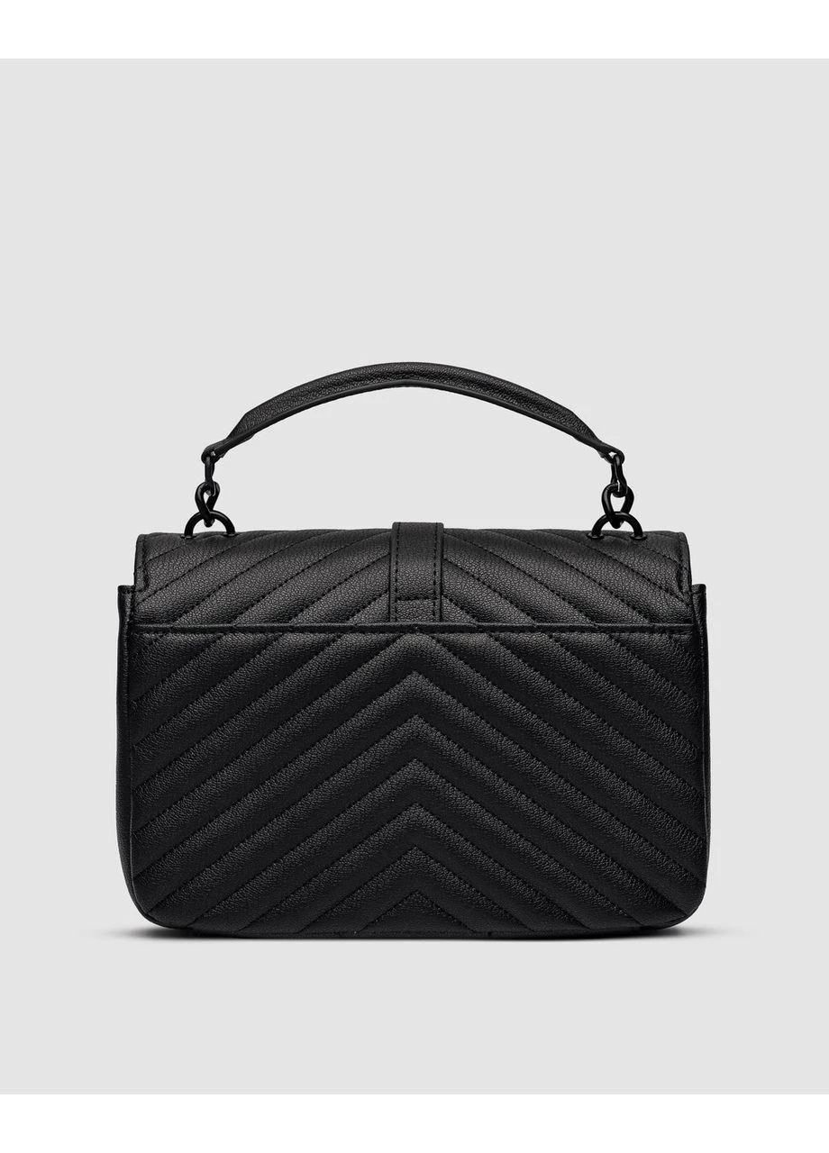 Сумка Saint Laurent College Medium in Quilted Leather Black / Black Ів Сен-Лоран (377176005)