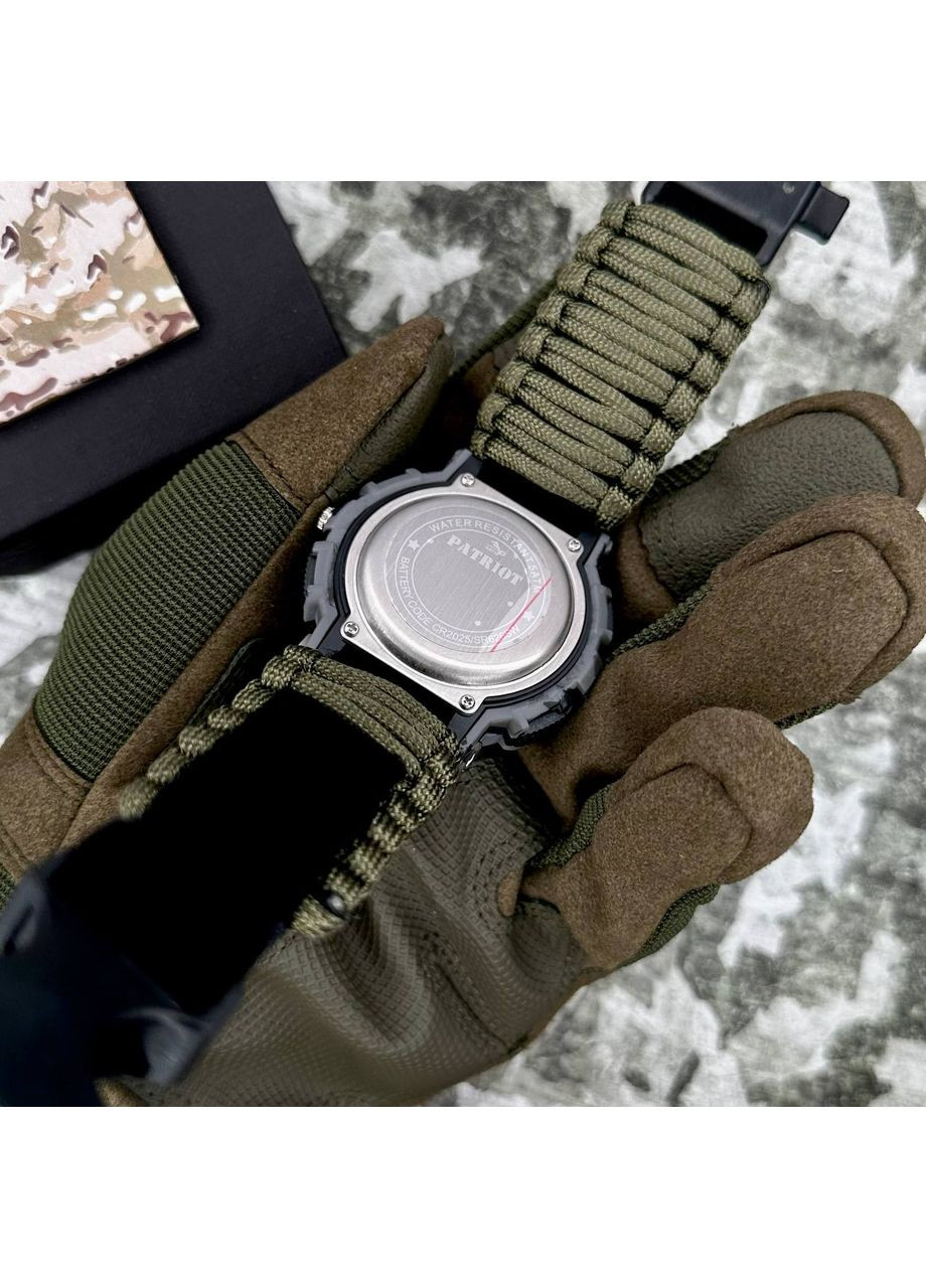 Наручний годинник сірий камуфляж паракордовий ремінець для чоловіків спортивні кварцові ProDobro (367265175)