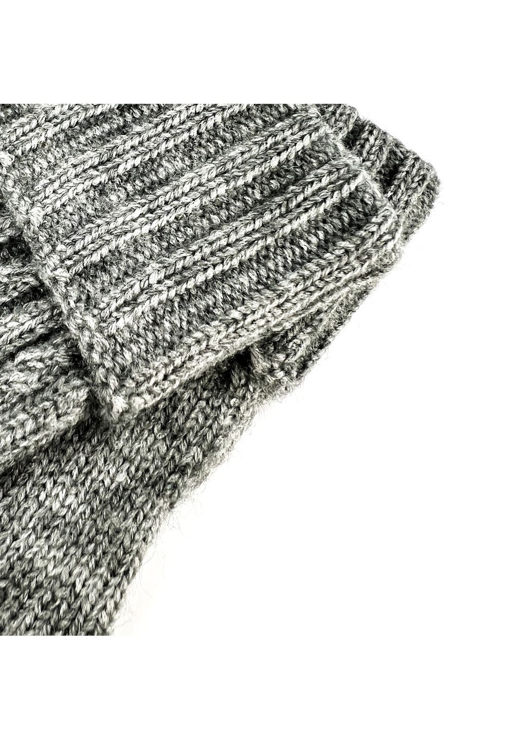 Перчатки Smart Touch женские вязаные шерсть с акрилом серые АРИАН LuckyLOOK 291-454 (322792415)