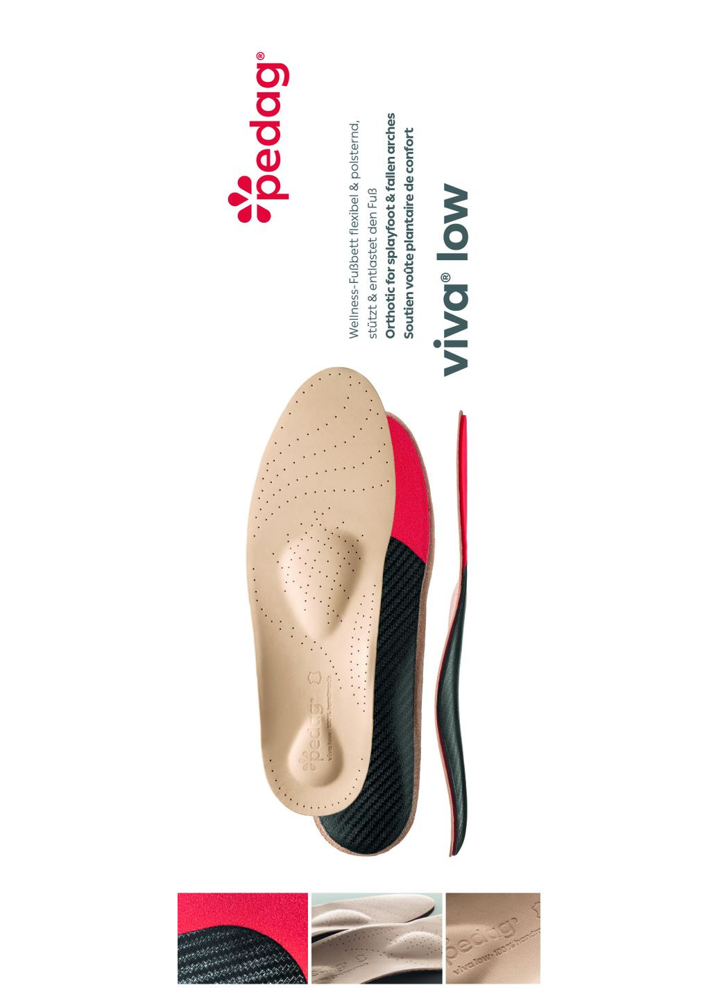 Ортопедическая стелька с низким продольным сводом Viva® Low 188 ( ) Pedag (331165003)