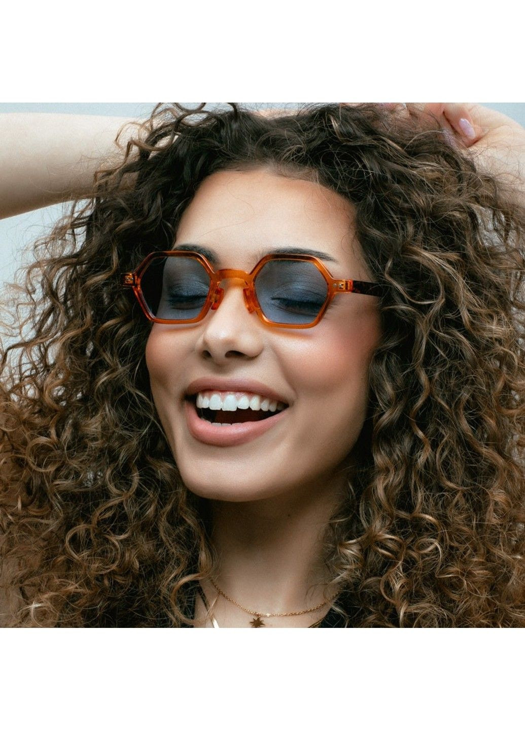 Солнцезащитные очки унисекс Kubix голубые леопардовые с желтым No Brand (316707538)