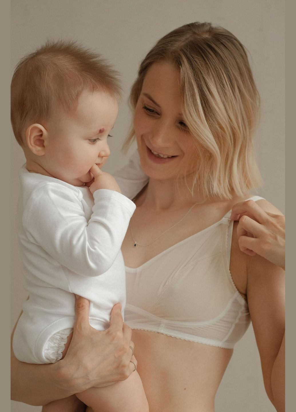 Айворий топ бюстгальтер для годування Мамин Дім без кісточок