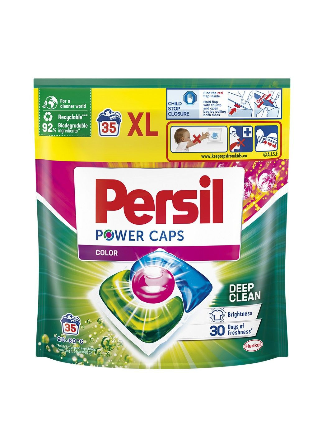 Капсули для прання Power Caps Color Deep Clean 35 шт Persil (293343748)