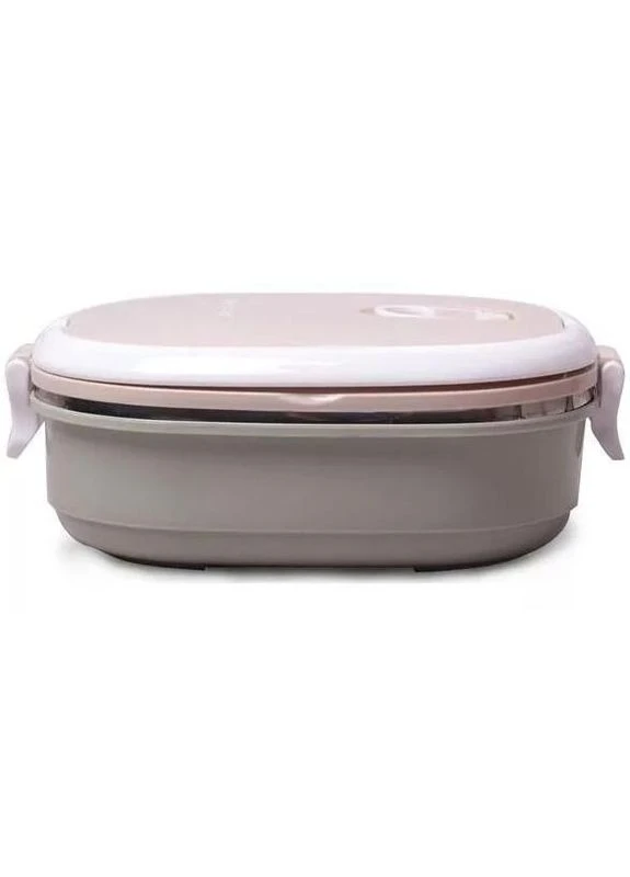Ланч-бокс Food Box 700мл, 20х14.5х7.5см, бежевый с оливковым KM-2124 Kamille (304546200)