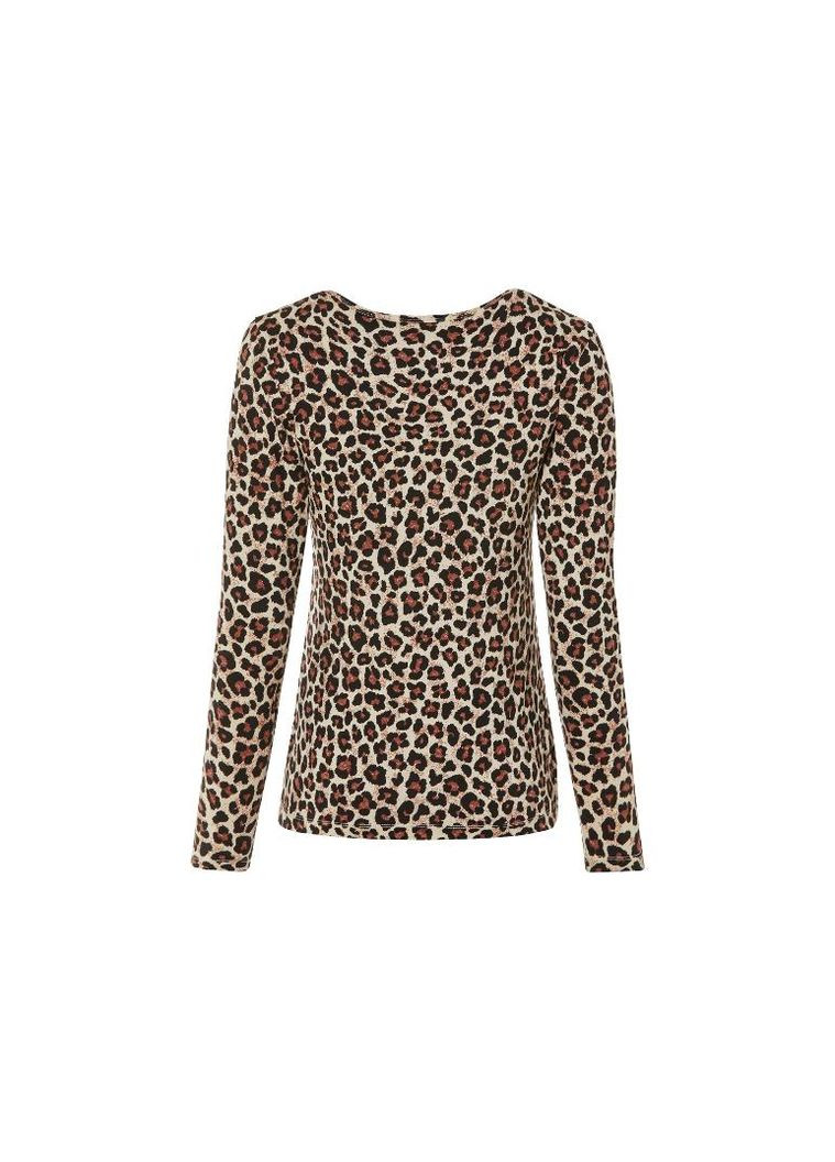 Футболка-лонгслів приталеного крою для жінки Ecoprint 473901 Різнобарвний Esmara (328388301)