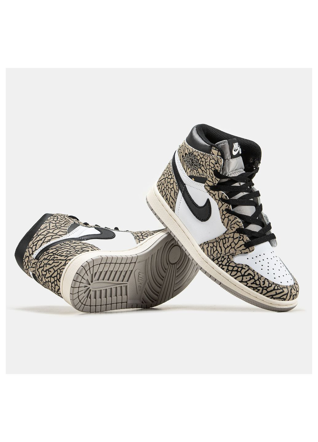 Цветные кроссовки унисекс Nike Air Jordan 1 White Cement