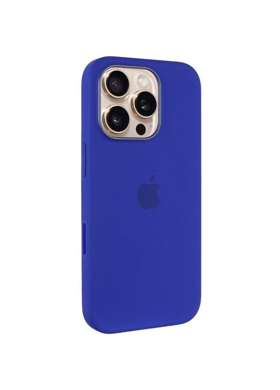 Чохол Silicone case (AAA) з Magsafe та анімацією (button) для Apple iPhone 16 Pro Max (6.9") Синій Epik (372498865)