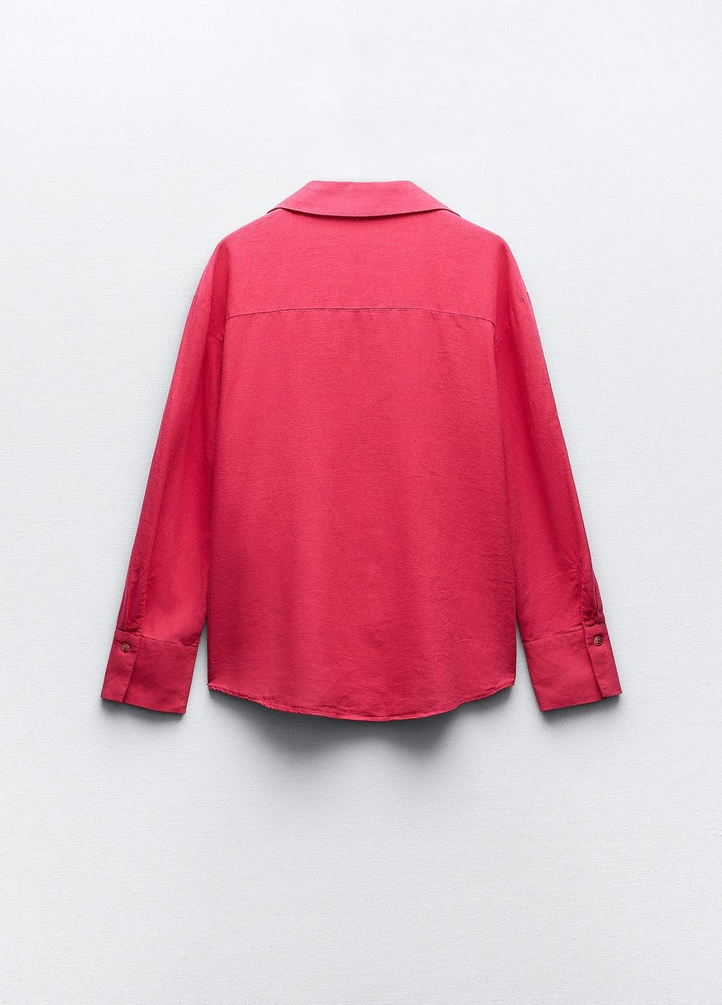 Розовая повседневный рубашка однотонная Zara