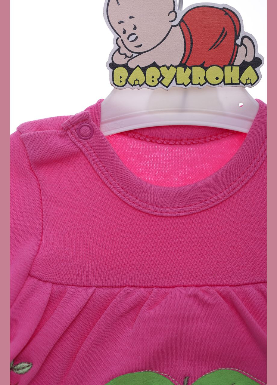 Боди платье с длинным рукавом для девочи Вишенки розовое 56 см (42233) BABYKROHA (297200036)