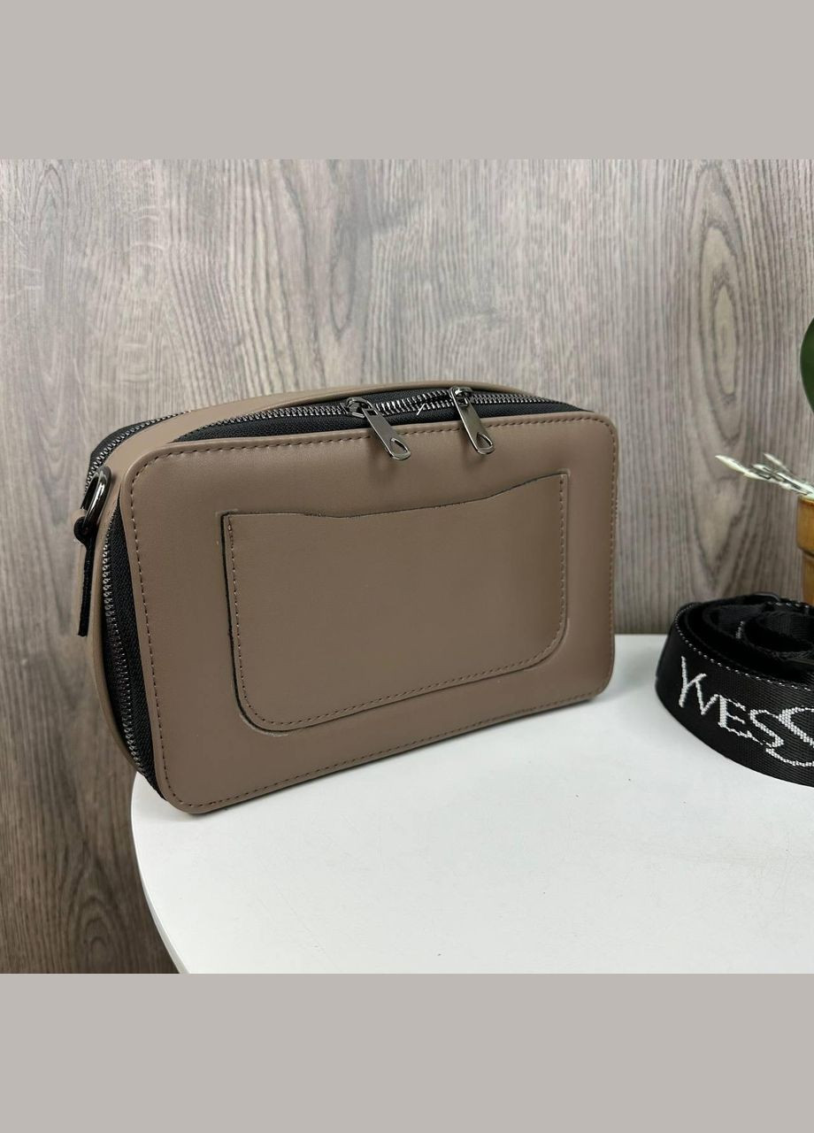 Стильна жіноча міні сумочка стиль Yves Saint Laurent каркасна сумка для дівчат стьобана Кавовий No Brand (334729972)