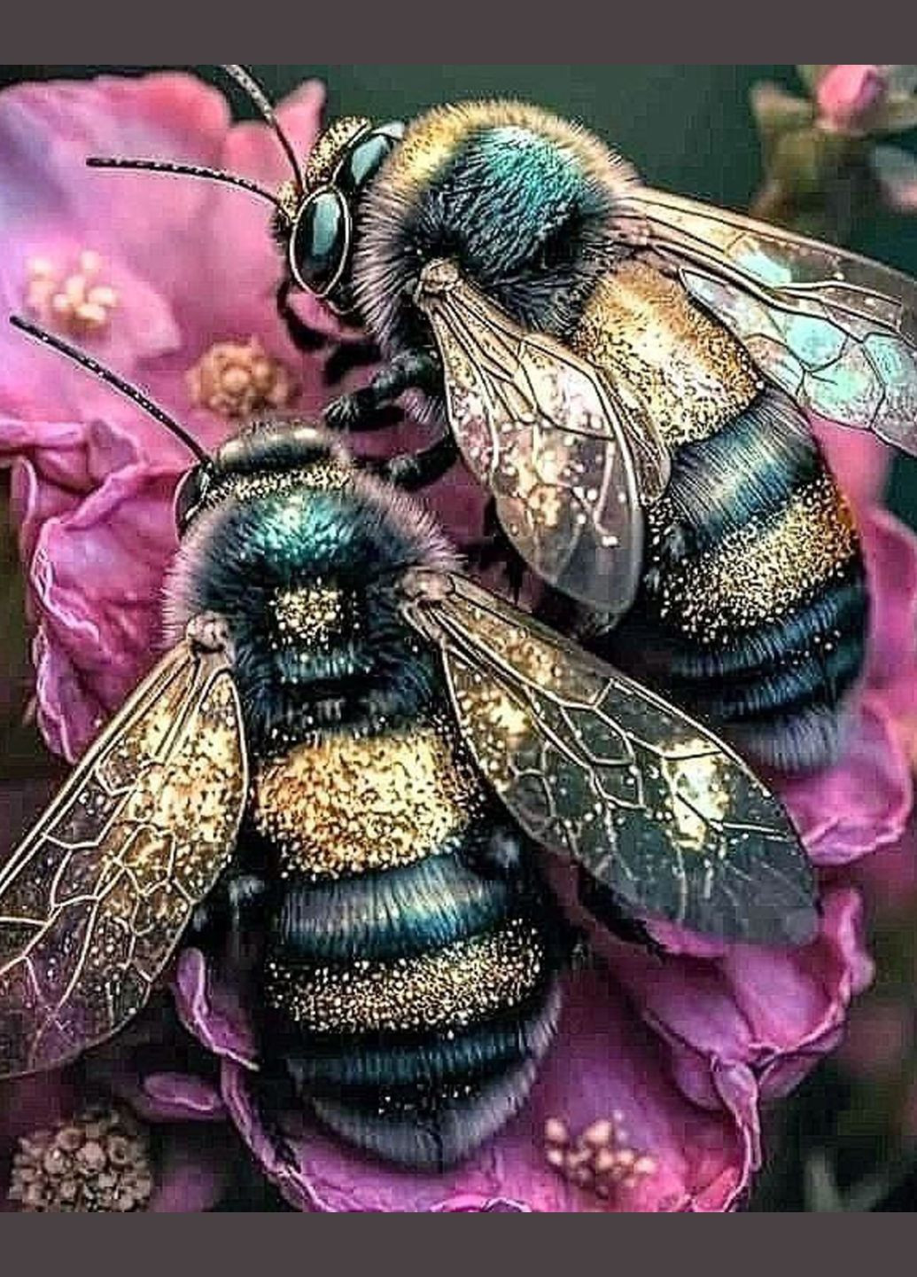 Набір алмазної мозаїки НА підрамнику АЛМр-219 "Бджілки", 40*50см АлМазка (335056498)