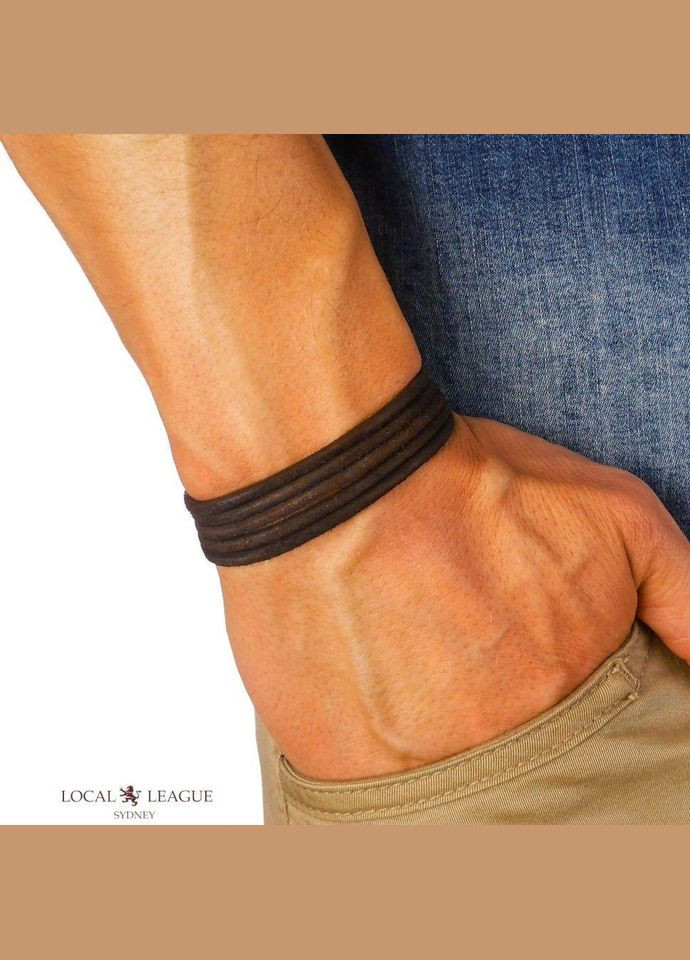 Мужской браслет-намотка LB203 из кожаного шнура. Local League (334000195)