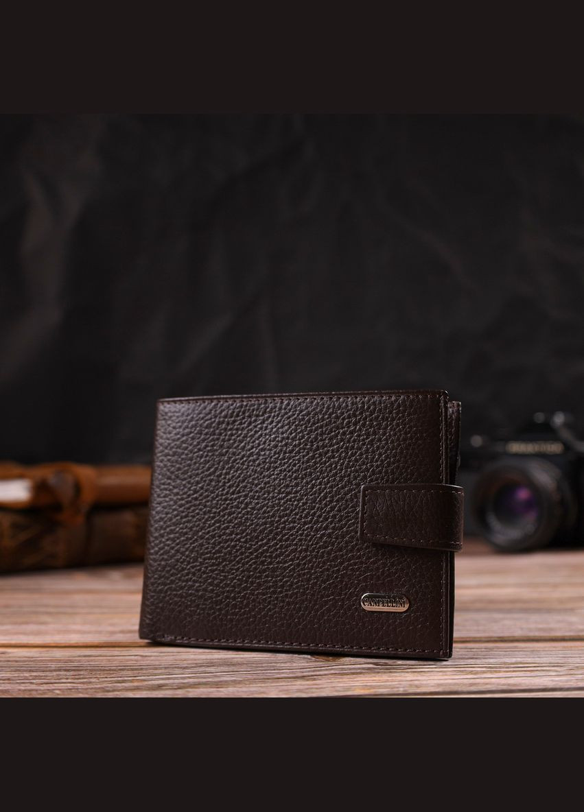 Гаманець чоловічий Шкіряний флотар 21944 Коричневий Canpellini (306881649)
