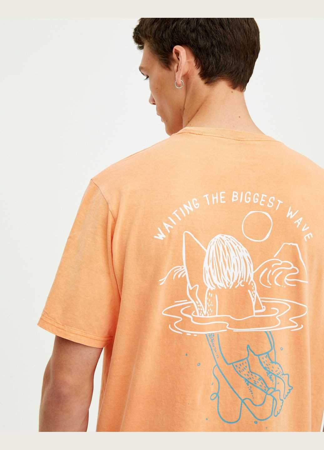 Персикова футболка,персиковий, Pull & Bear