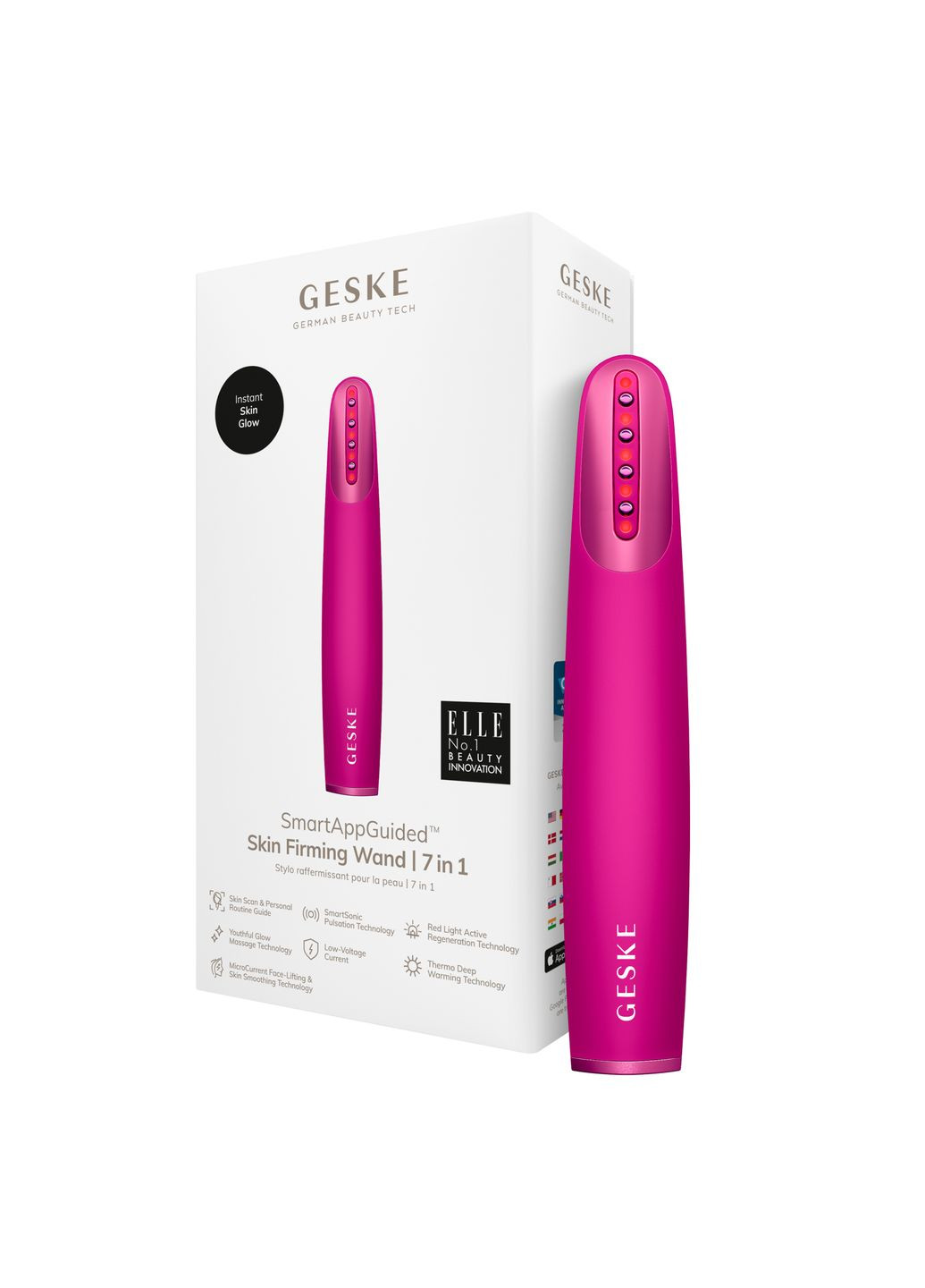 Устройство для укрепления и тонизации кожи лица Skin Firming Wand 7в1 magenta GESKE (341525909)