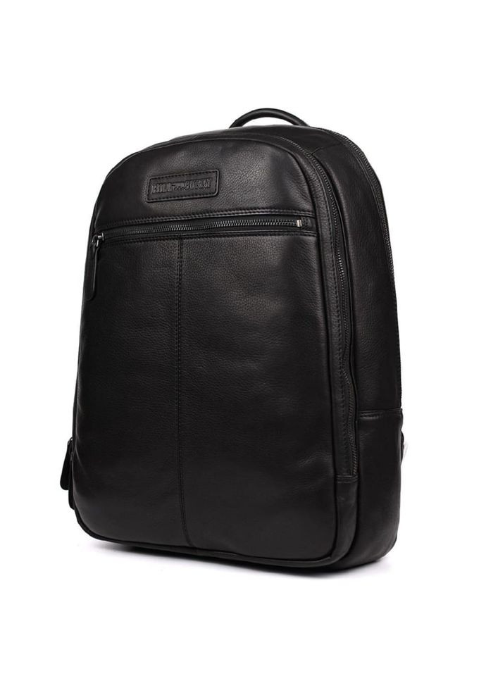 Великий шкіряний рюкзак HB4006A чорний HILL BURRY (327092826)