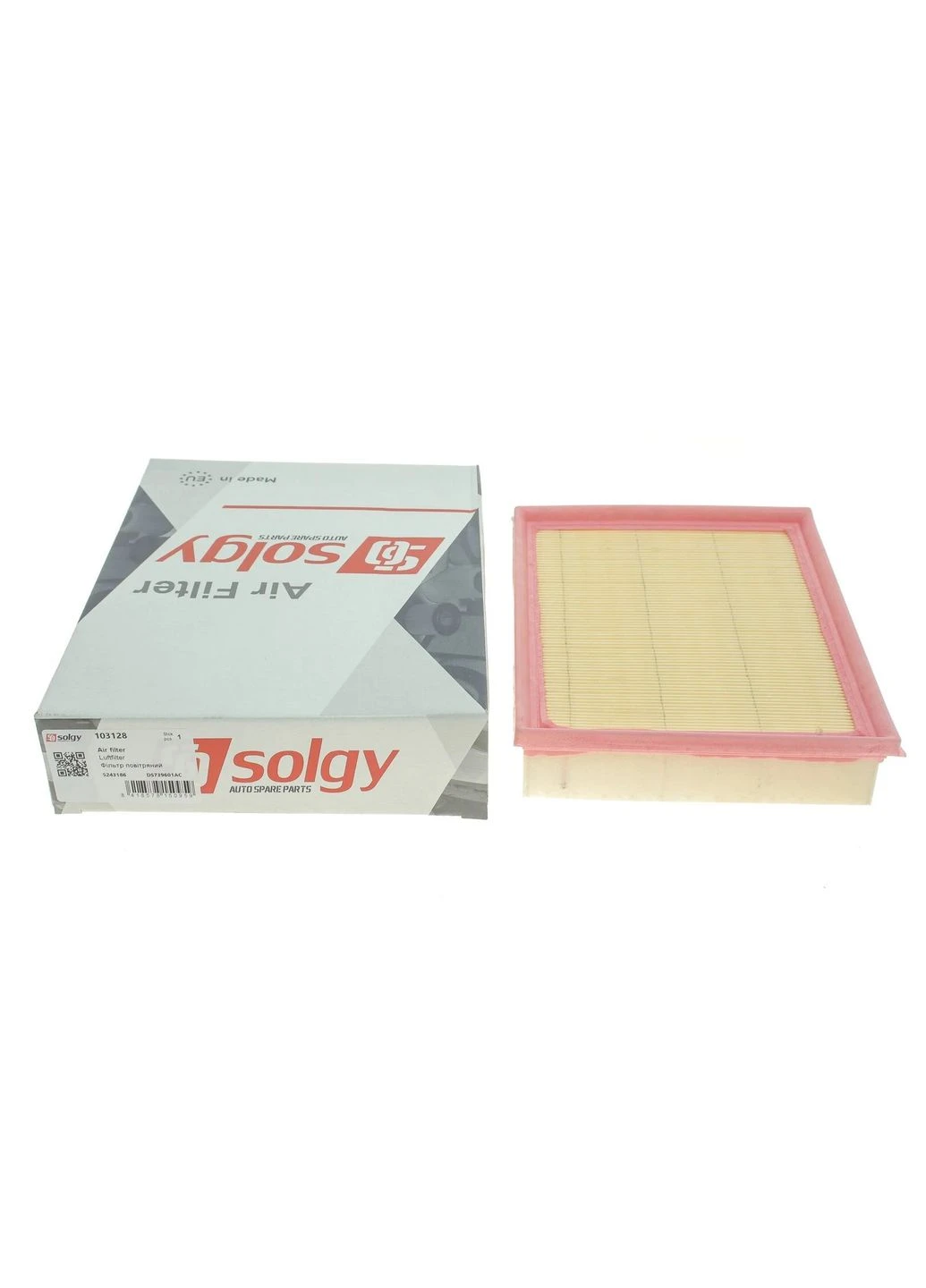 Элемент фильтрующий очистки воздуха 103128 Solgy (381471264)