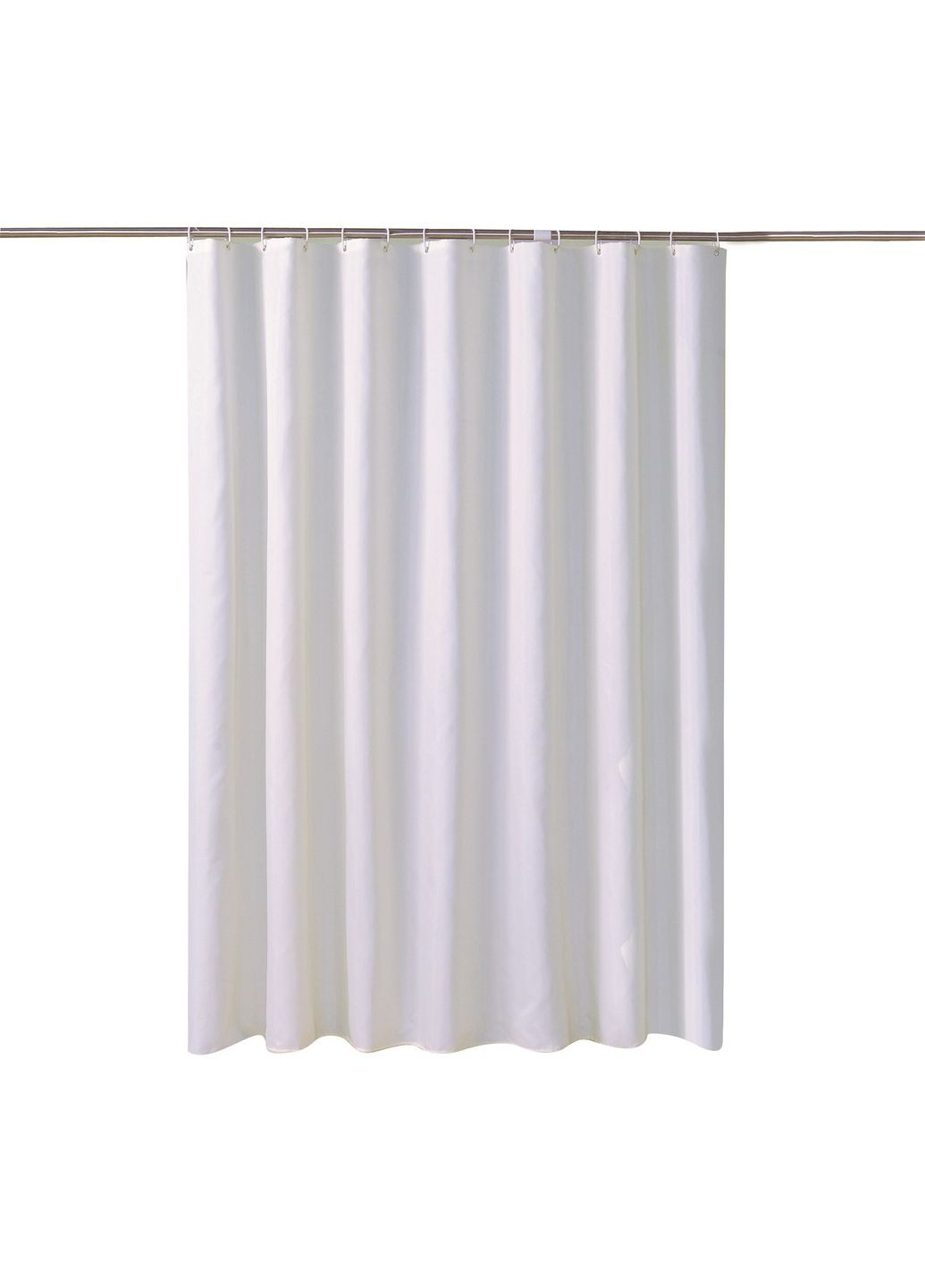 Тканинна шторка для ванної та душу білого кольору White Curtain 180x200 см No Brand (342065799)