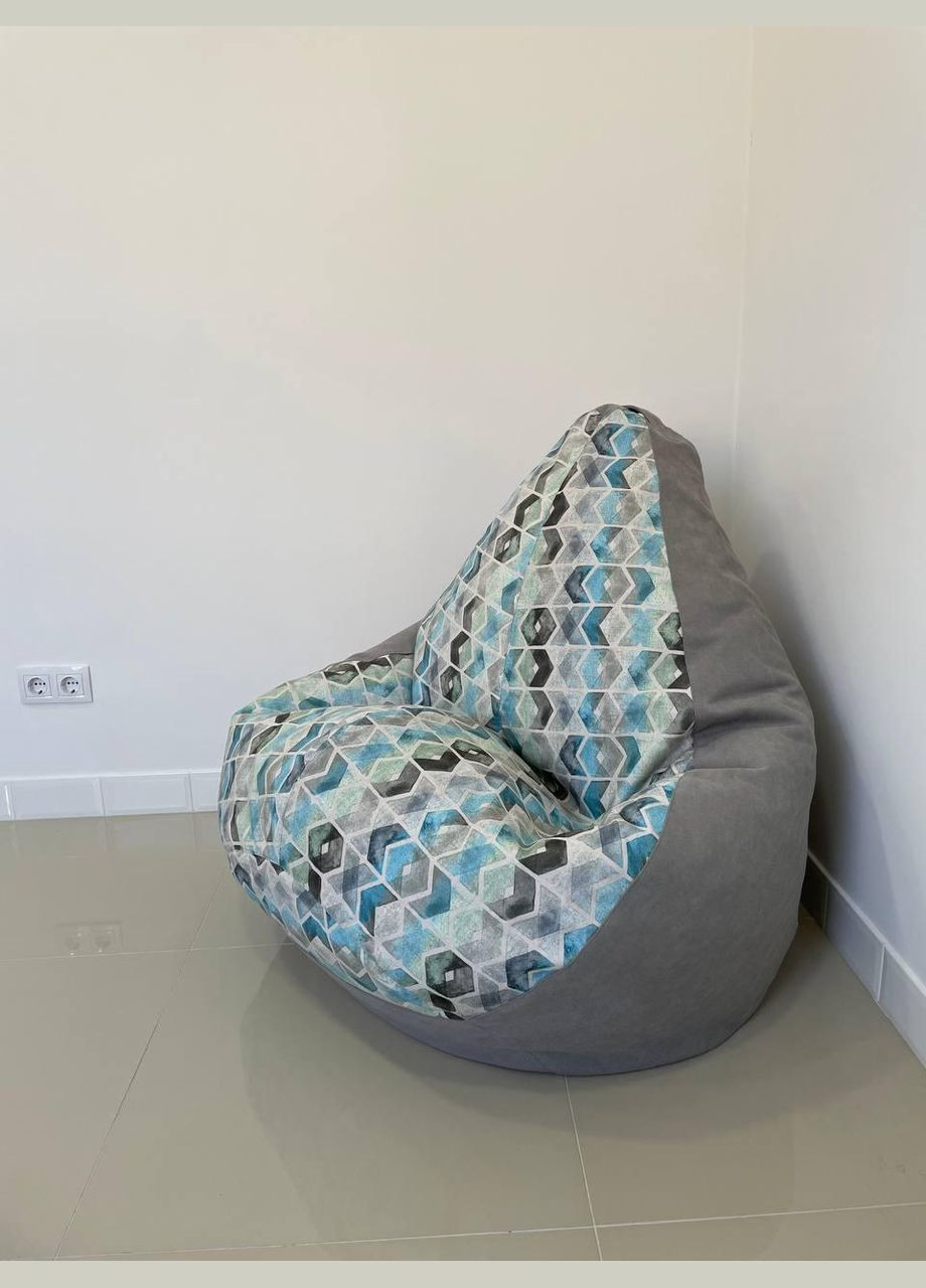 Кресло - мешок груша, L - 120х90 Римини 69+Desi DT8 SkyPuff (361258689)