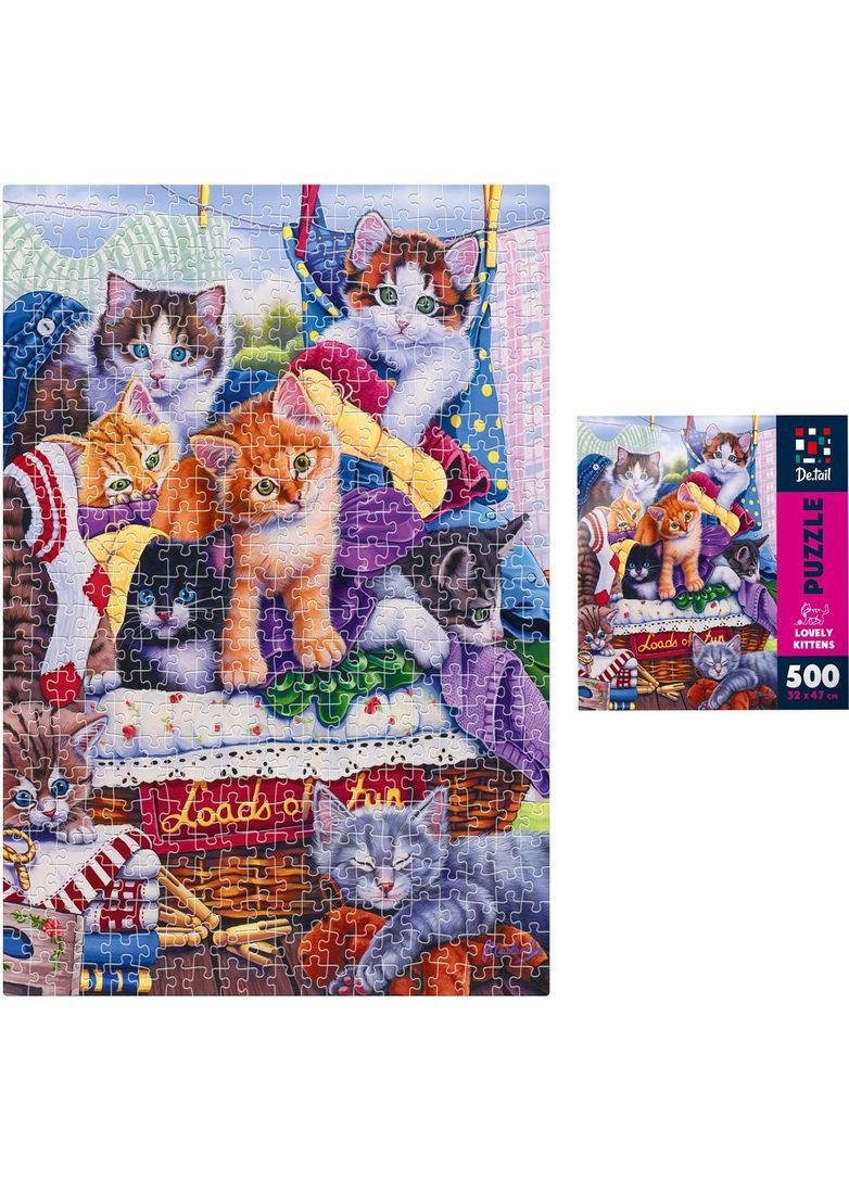 Пазли Милі кошенята, 500 елементів () De.tail DT500-13 (328397283)
