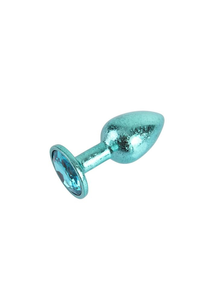 Анальна пробка блакитна поталь MATRIX MONT з блакитним каменем, розмір S Chisa (369967419)