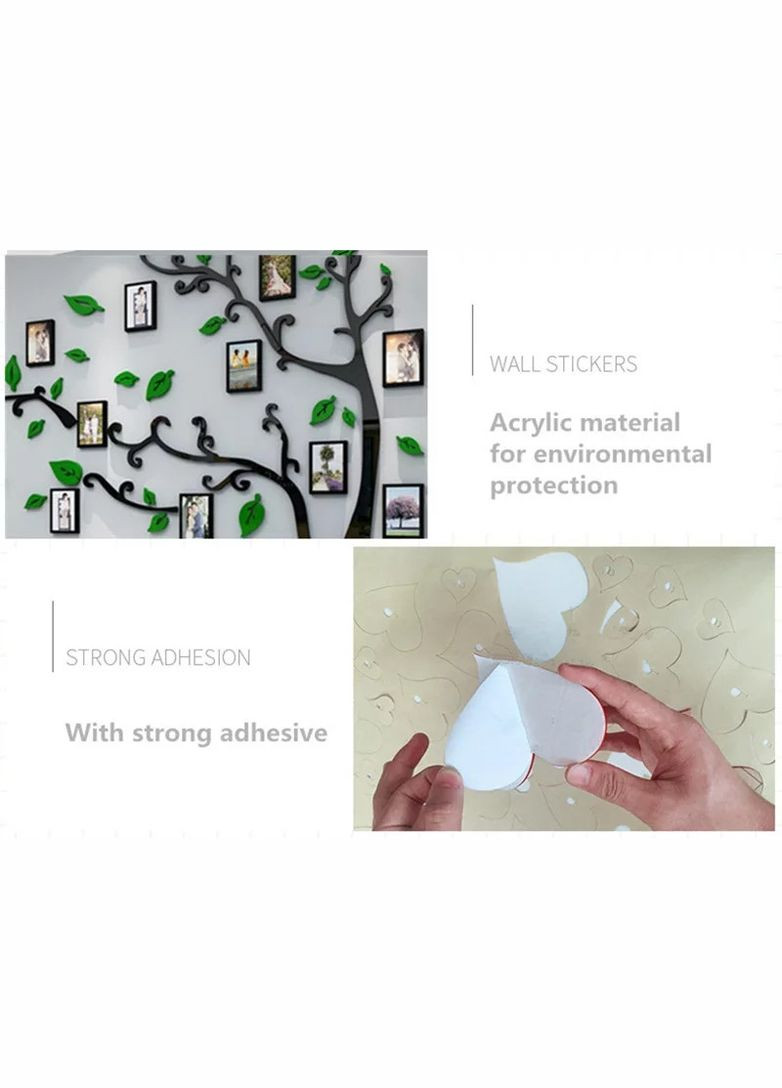 Пластикова дзеркальна наклейка на стіну Фото дерево Червоне 2 м 80 х 2 м Б32-280 х 200 праворуч No Brand (302243061)