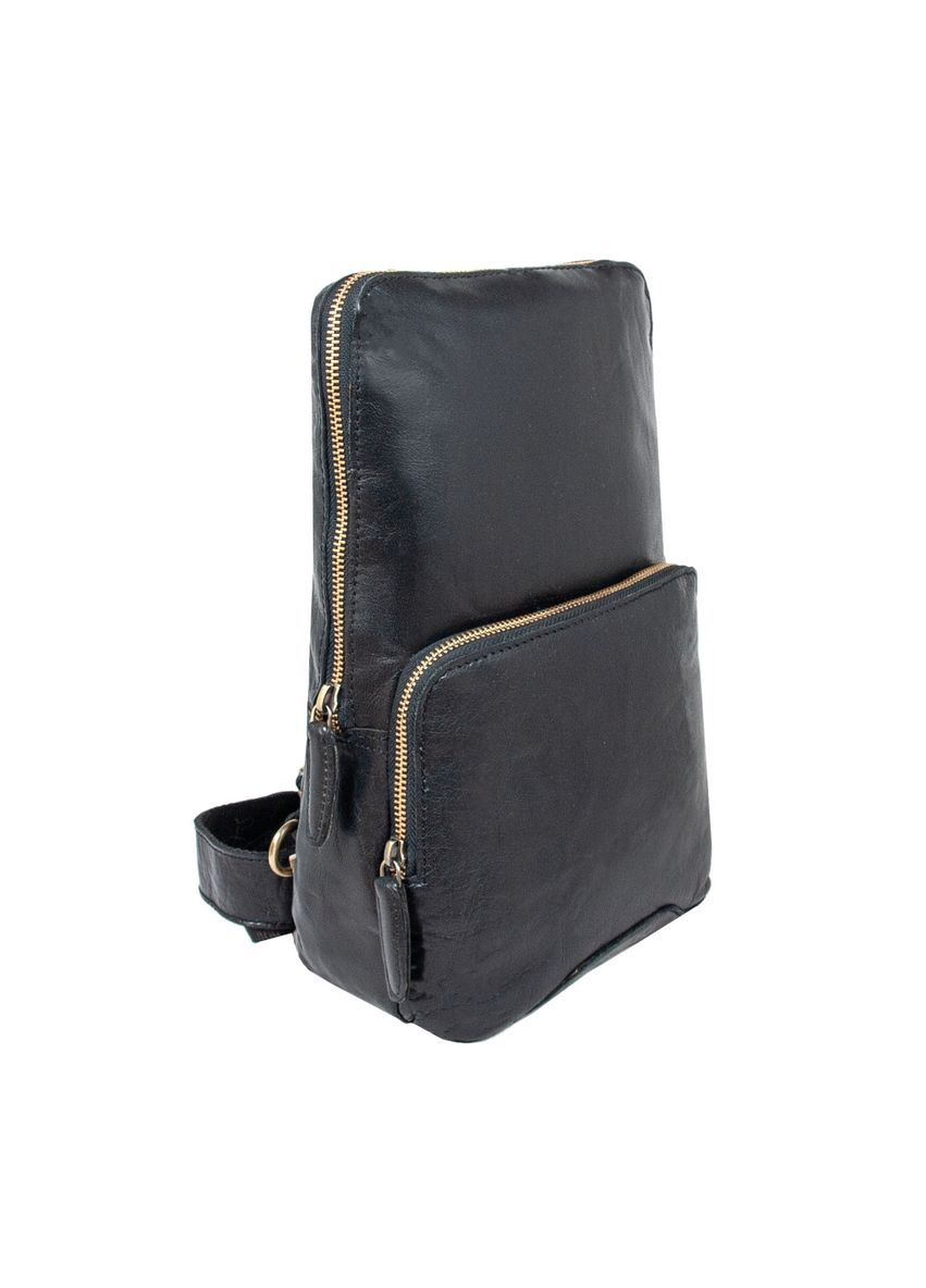 Чорна шкіряна сумка-слінг G39 Black Ashwood (303831326)