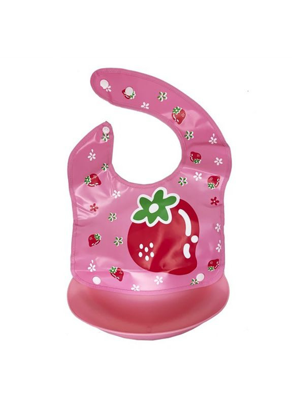 Детский слюнявчик Трактор Mega Zayka MGZ-0602(Pink) со съемным карманом Megazayka (317170332)