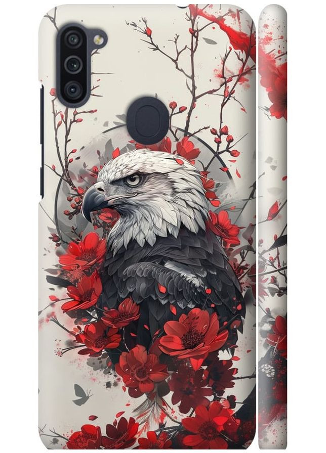 3D пластиковый матовый чехол 'Рубиновый орел' для Endorphone Samsung Galaxy A11 A115F (291127070)