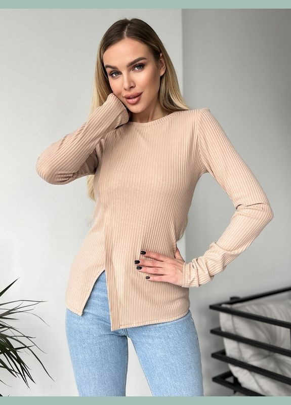 Бежевый демисезонный свитер 13722 бежевый ISSA PLUS