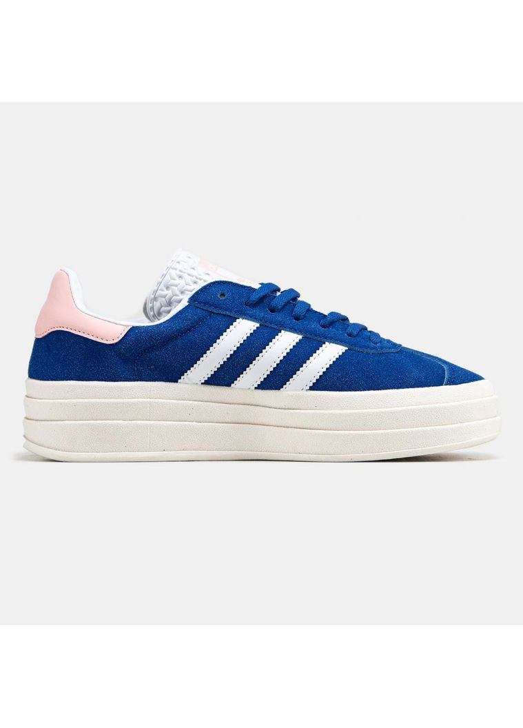 КРОСІВКИ ЖІНОЧІ ADIDAS GAZELLE BOLD BLUE WHITE АДІДАС ГАЗЕЛЬ No Brand білі демісезони (367176646)