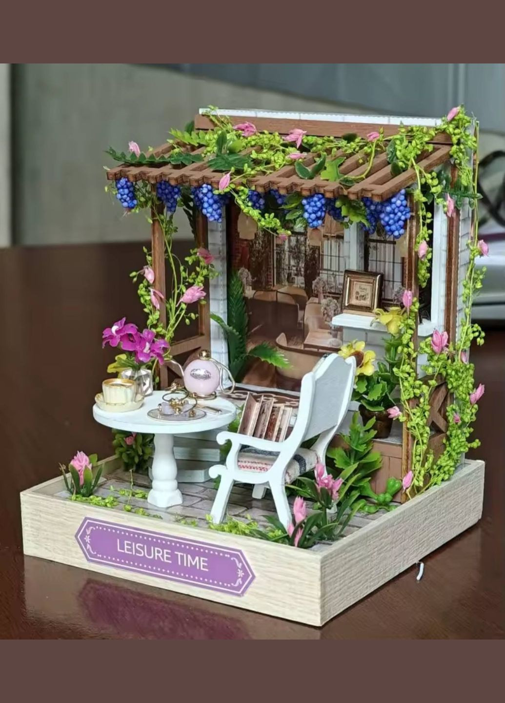 Румбокс. Конструктор. Мініатюрний будиночок збери сам з підсвічування РОМАНТИЧНА ТЕРАСА No Brand (341525181)