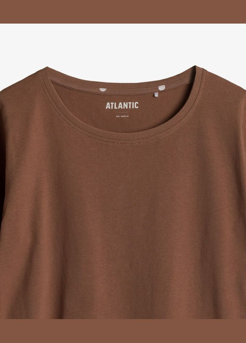 Коричневая всесезон женская пижама nlp футболка + капри Atlantic