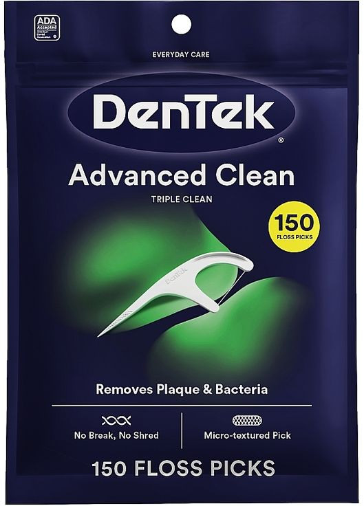 Флос із тримачем «Потрійне очищення», 150 шт. Triple Clean 150шт (1090196-31018503) DenTek (368608887)