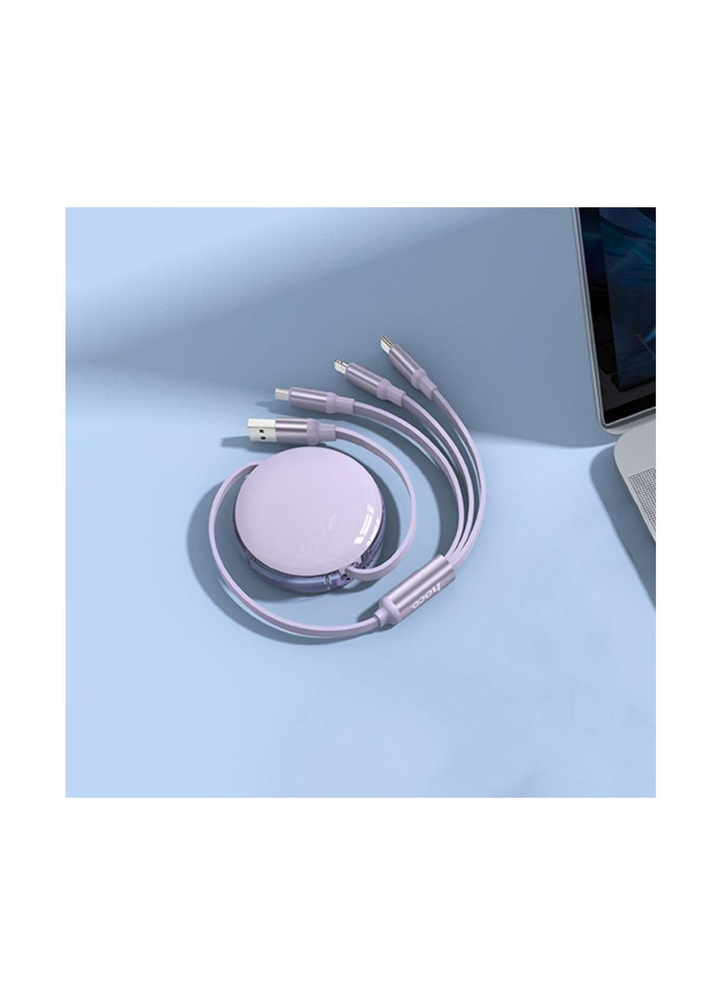 Кабель 3 — в - 1 потрійна рулетка X78 3 in 1 USB to Lightning + Type-C + MicroUSB Hoco (293345690)