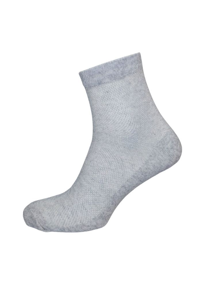 Сірі набір шкарпеток сітка класік котон 10 пар сірий Лео однотонні (336213570)