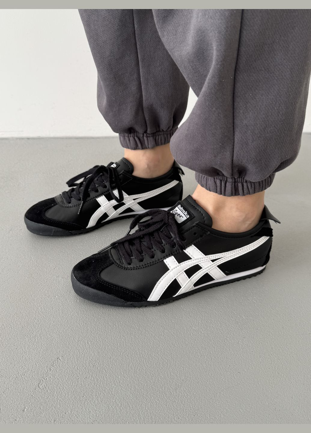 Кроссовки женские и мужские Asics Onitsuka Tiger black white | Асикс Онитцука Тайгер черные белые No Brand чёрные демисезоны (316231452)